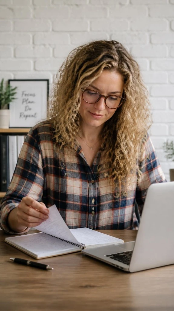 Author writing and planning a manuscript