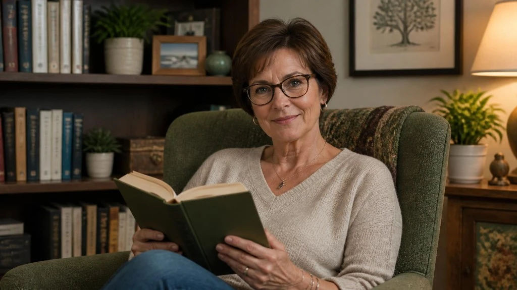 An author reading her published book
